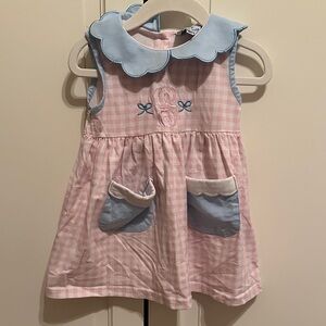 Pink and Blue Kids Casual Dress